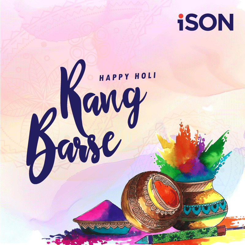 ISON_Tech's tweet photo. iSON Technologies wishes you and your family a bright and colourful Holi. #HappyHoli 
#iSONTechnologies #WeAreiSON #WeAreYou #Holi #HappyHoli2022 #rangbarse https://t.co/PhH2HKQBfq