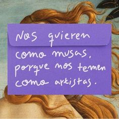 vguerrero9's tweet photo. ¿Es acaso que las musas sólo bajan a la Tierra para inspirar a los artistas hombres? ¿Será que a las mujeres las musas nos susurran otros temas, otros estilos y otros mensajes?;que cuestionan el imaginario del género femenino como producto de la fantasía masculina,para resaltar + https://t.co/VWmc5rkTez