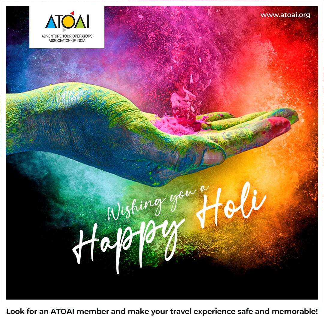 ATOAIexplore's tweet photo. Holi is a time to show up in colors of joy. It is the time to love and forgive. 🔫🔫🔫

Let's enjoy every color of Holi and experience all the adventures we deserve. Happy Holi, to the entire adventure travel industry. ⛷️🏄

#holi #festive #happyholi #ATOAI #atoaiexplore https://t.co/8rgD7DCBPO