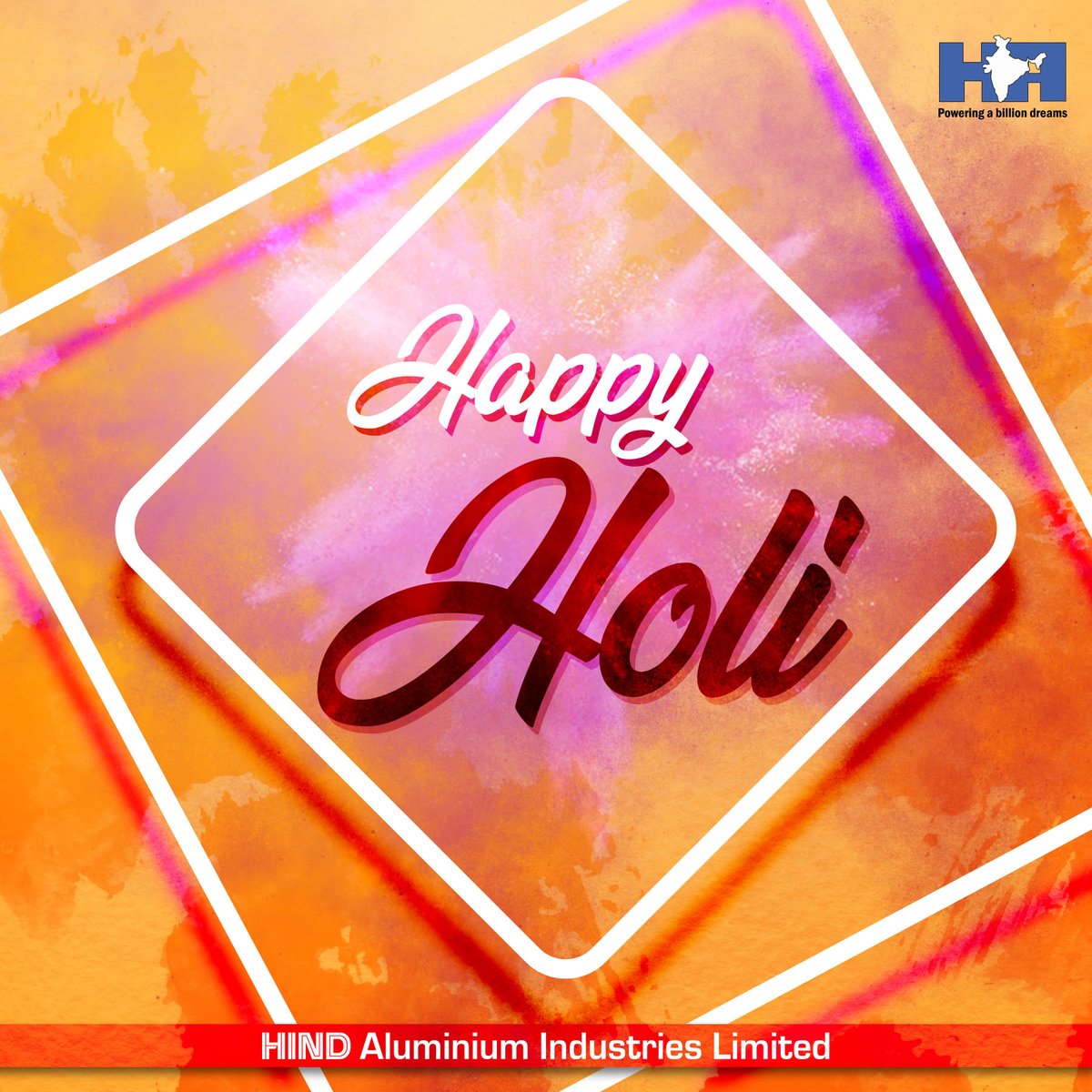 hindaluminium's tweet photo. We at HIND wish you all a safe &amp; happy #Holi2022 https://t.co/ZuqO1tT4yT