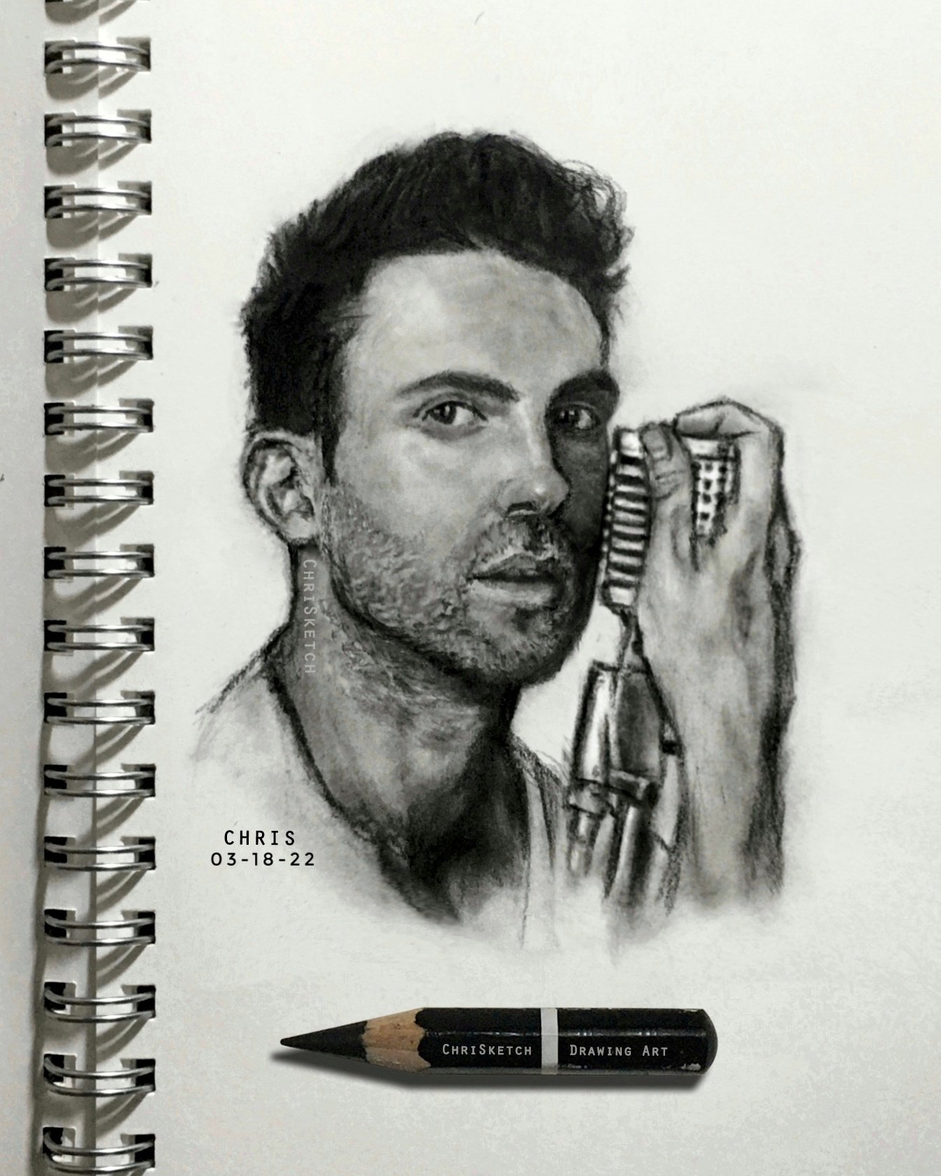 Adam Levine pencil sketch  Çizim Insan çizimleri Insan