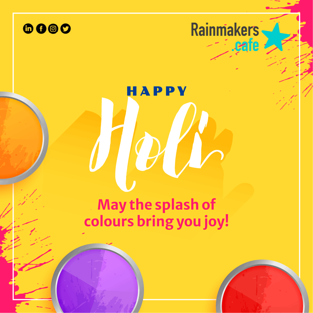 rainmakerscafe's tweet photo. May your day be fun filled with Colors, Excitement &amp; a Celebration of Love. Happy Holi from https://t.co/MGOkP4GOit!

#holi #happyholi #india #holifestival #festival #festivalofcolours #happy #fun #holiday #holiparty #festivalofcolor #indianfestival #holihai https://t.co/eGWCn6gJB9