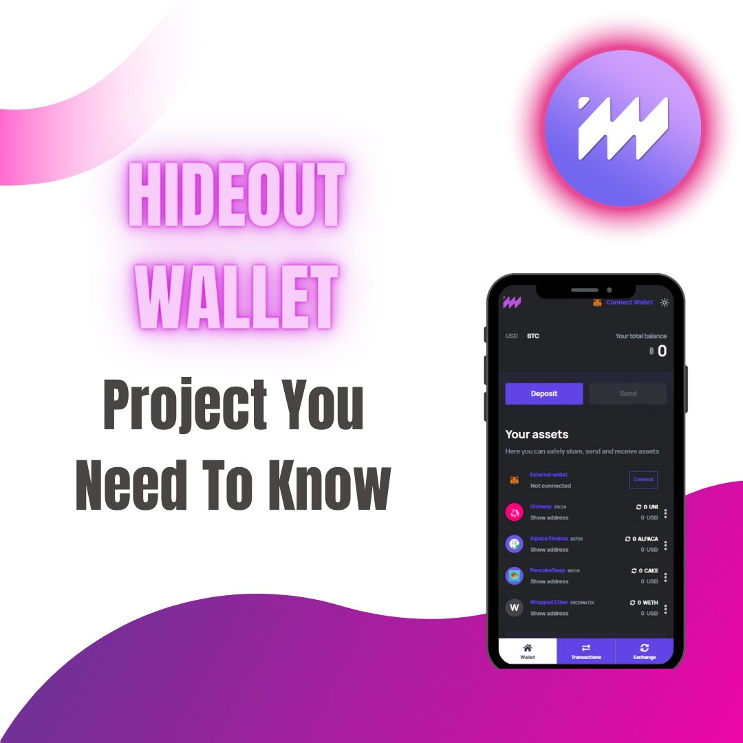 HideoutWallet's tweet photo. 💵 A decentralized wallet, that encrypts the keys to your cryptocurrency wallet

👨‍💻A user has full control over their funds

🔓Does not keep any personal information of anyone who uses the app

🌐Does not hold any user funds, everything is on the blockchain https://t.co/3S8xookpO3