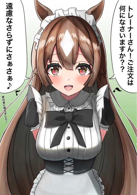 サトノダイヤモンドリクエスト衣装③
メイド服
#ウマ娘 #サトノダイヤモンド 