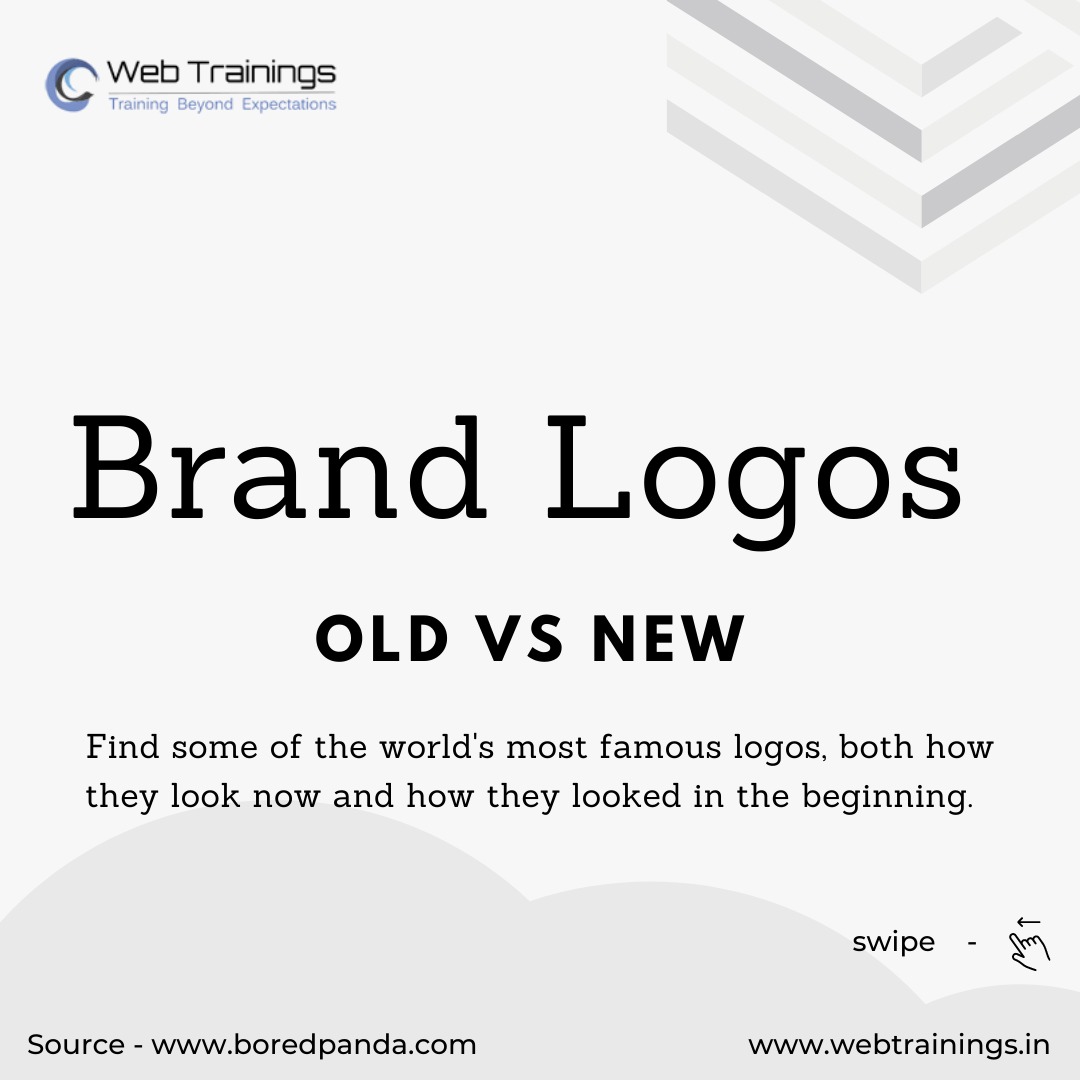 webtrainings's tweet photo. Find Some of the World's Famous Logos, How they Look Before and How They Look Now
#webtrainings #digitalmarketing #branddesign #brandlogos #oldvsnew https://t.co/5xDqoVpiad
