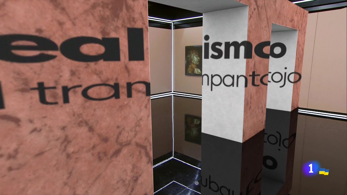 LittleAngelFat's tweet image. Con motivo de la Expo dedicada al trampantojo en el museo Thyssen, los grafistas de TVE 1 hacen estás cosas. ¡¡¡Me flipa!!!