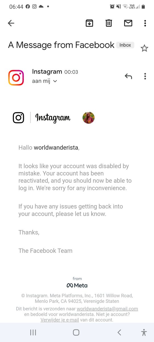 Happy to announce I got my IG account back!