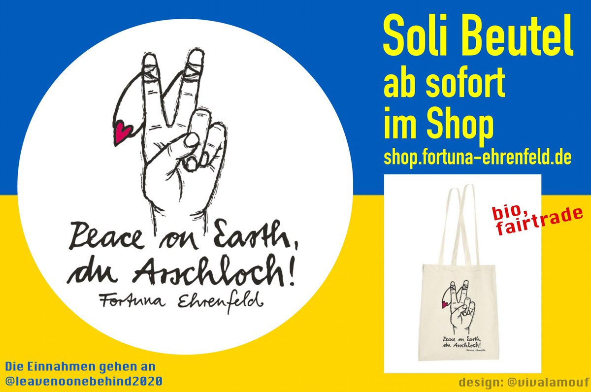 Ab sofort im Fortuna Shop. #peaceonearthduarschloch #soundofpeace #dasletztekommando