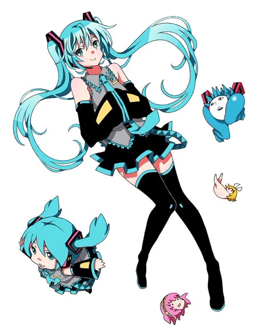 初音ミクと愉快な仲間たち/イラスト 