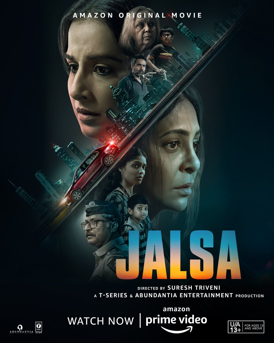 What happens when the truth turns your world upside down? 
Watch #JalsaOnPrime, streaming on <a href="/PrimeVideoIN/">prime video IN</a> today!

<a href="/vidya_balan/">vidya balan</a> @ShefaliShah_ #SureshTriveni <a href="/TSeries/">T-Series</a> <a href="/vikramix/">Vikram Malhotra</a> <a href="/ShikhaaSharma03/">Shikhaa Sharma</a> #BhushanKumar <a href="/KarunaVishwnath/">Karuna Vishwanath</a> #PrajwalChandrashekhar