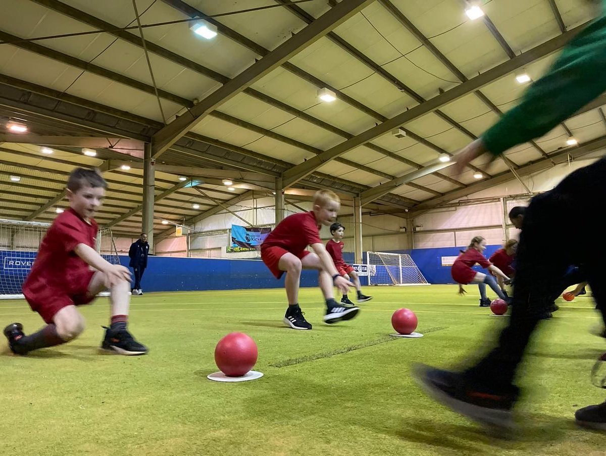 BRFCTrust's tweet photo. 🟠 Strike a pose (and each other!)

Our schools’ Year 3/4 Dodgeball League commenced last week and we had some very excited teams back in Blackburn Rovers Indoor Centre for the action! 

#PLPrimaryStars #Engage #Inspire #Opportunities #GetActive #MakeFriends #BuildBonds #Rovers https://t.co/4Jivmq382D