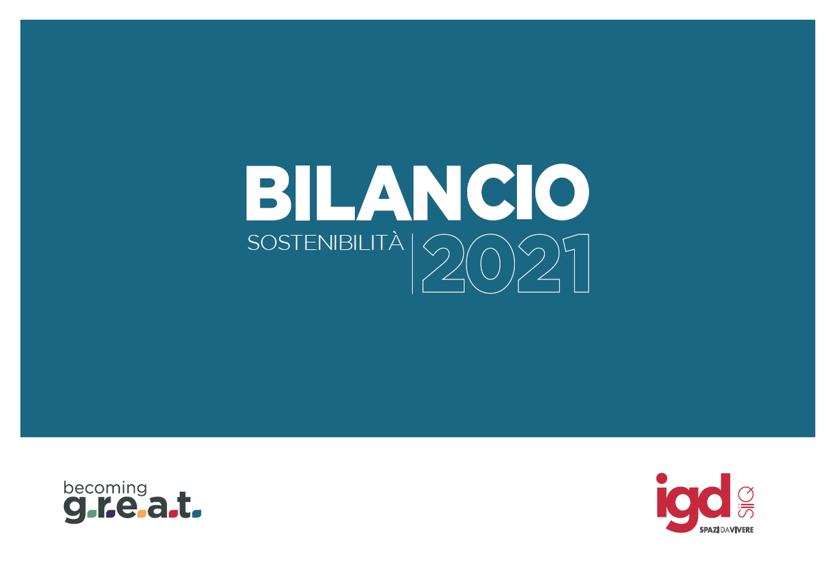 #sostenibilità
𝗥𝗜𝗦𝗨𝗟𝗧𝗔𝗧𝗜 𝗘𝗦𝗚 𝟮𝟬𝟮𝟭: fattori ESG parte integrante del core business di <a href="/igdSIIQ/">IGD SIIQ SPA</a> .
Pubblicato sul sito il 𝟭𝟮° 𝗕𝗶𝗹𝗮𝗻𝗰𝗶𝗼 𝗱𝗶 𝗦𝗼𝘀𝘁𝗲𝗻𝗶𝗯𝗶𝗹𝗶𝘁𝗮',
disponibile al link ➡ gruppoigd.it/wp-content/upl…