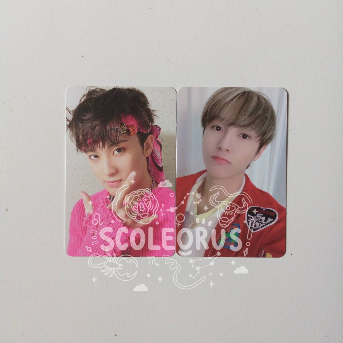 scoleorus's tweet photo. wts / want to sell 

pc catharsis mark 
pc jewel universe renjun 
take all only 250k 

🏷 nct 127 dream mark metal renjun pizza https://t.co/DQIGcEebuz