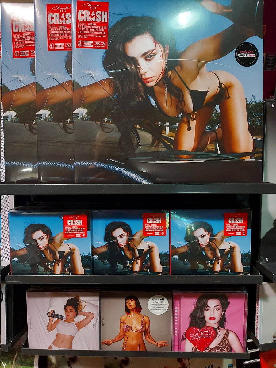 hmvYeovil's tweet photo. Have you listened to the new album from @charli_xcx yet?  Let us know your favourite tracks!!

We've also got a limited edition #hmvexclusive ⚪ vinyl!

#FridayVibes #NewMusicFriday
#charlixcx #crash #begforyou 
#goodones  #newmusic2022 https://t.co/MlDhgjKBiq