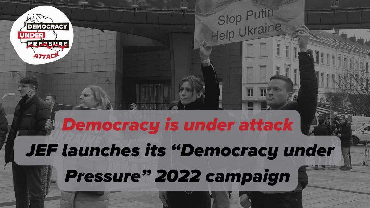 📢Our #DemocracyUnderPressure campaign starts!
While it has been under pressure across Europe for years, now in 🇺🇦 democracy is under attack!
With our network we speak up for those who are silenced and for #peace #RuleOfLaw #democracy! Our press release 👇
bit.ly/3u9PwSU