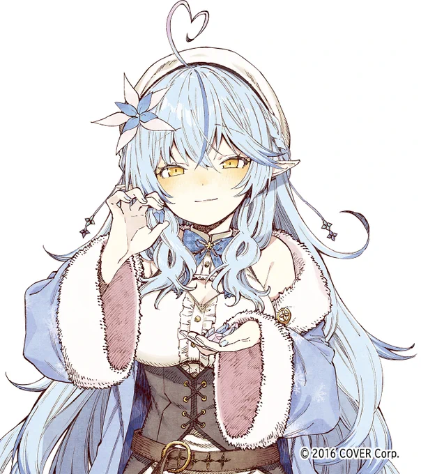 こちらに載せるのが遅くなってしまったんですが
雪花ラミィさんの琥珀糖「雪夜月」にて描かせていただいたイラストです🙇🙇🙇
#雪夜月 
