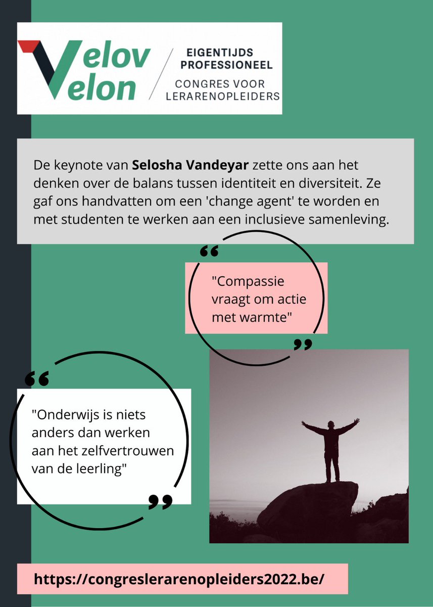 Wat een inspiratie doen we op! 

Verschillende keynote speakers geven boeiende presentaties tijdens het Congres voor Lerarenopleiders in Brugge... 

#congresvoorlerarenopleiders2022 #Velov #Velon #lerarenopleider #lerarenopleiders