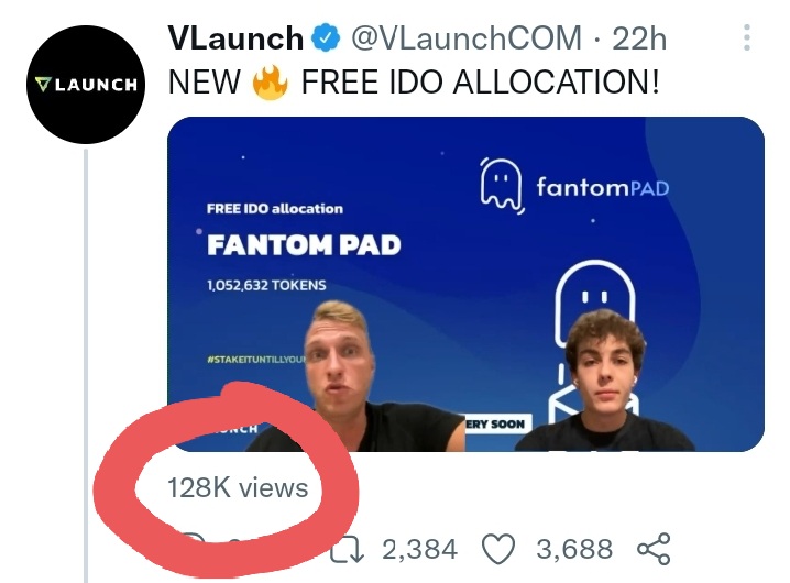 TheFantompad's tweet photo. 128K VIEWERS IN 24 HOURS!🤯

The project with one of the highest viewer counts on @VLaunchCOM goes to 🥁🥁

Thats right...US 😎 https://t.co/ZsVc12WxMA