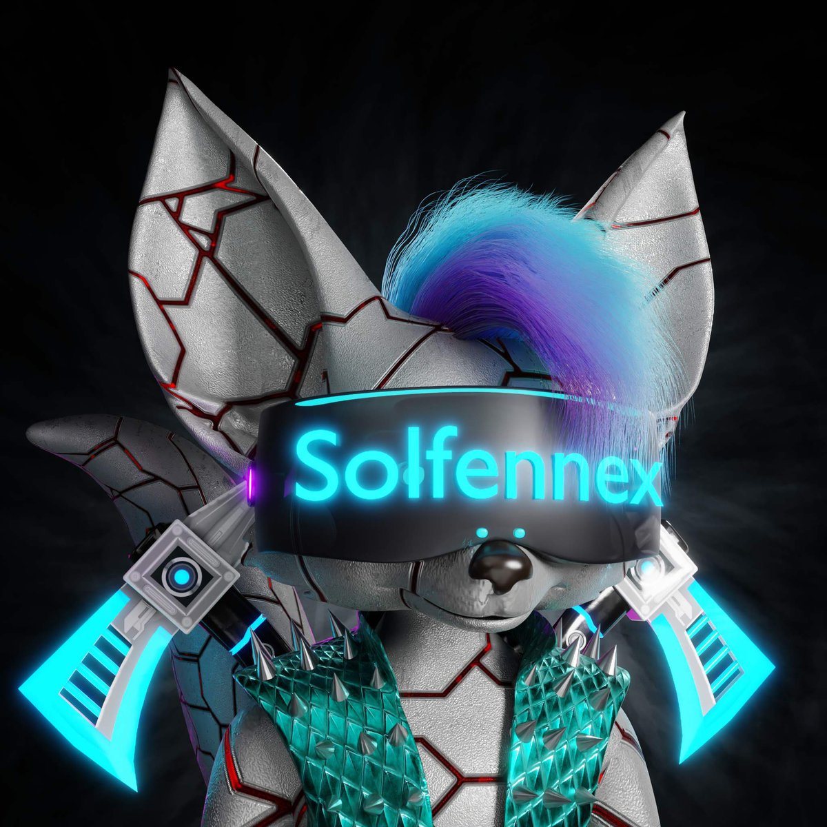 Poorionaire's tweet photo. Humans race to #metaverse made many respond to the invasion. The @SolFennex are known creatures as a high technology users and now Foxina the head of tech collecting data to prepare for #MetaWarsNFT. @solanaplays @TaylorGerring Join is today in Solivina 
https://t.co/equRhiwq1r https://t.co/zUNzmhhrkG