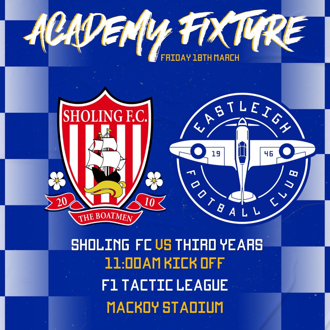 EastleighFCAcad's tweet photo. 📋 Our Third Years are in action this morning in the F1 @TacticLeague 🙌

Here's how the young #Spitfires line up - good luck, lads! 👊 https://t.co/0IP8kTlFga