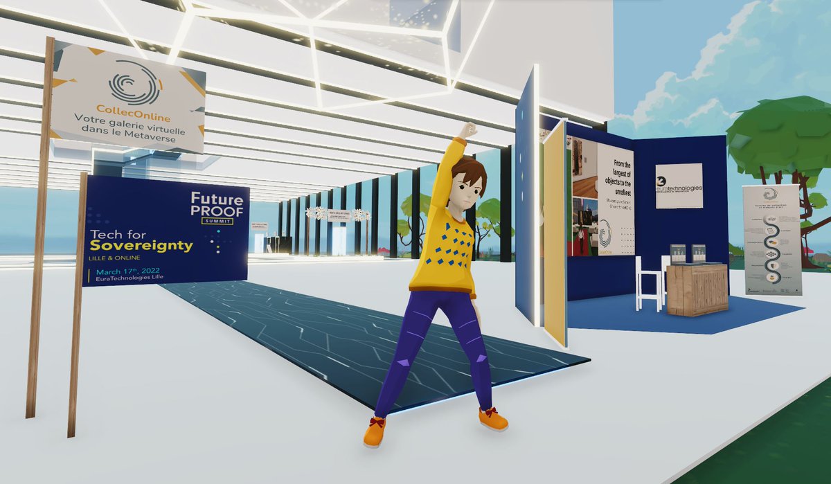 Metagellan's tweet photo. Thanks to @euratechnologie for organizing the 1st edition of #FutureProofSummit!
💻 Talks on the future of #technology & #innovation for Europe.
💡 Presentation of our virtual gallery solution in the #metaverse
😎 Incredible professional & human encounters!
🎖️ POAP giveaways! https://t.co/qQ8IdJTaDW