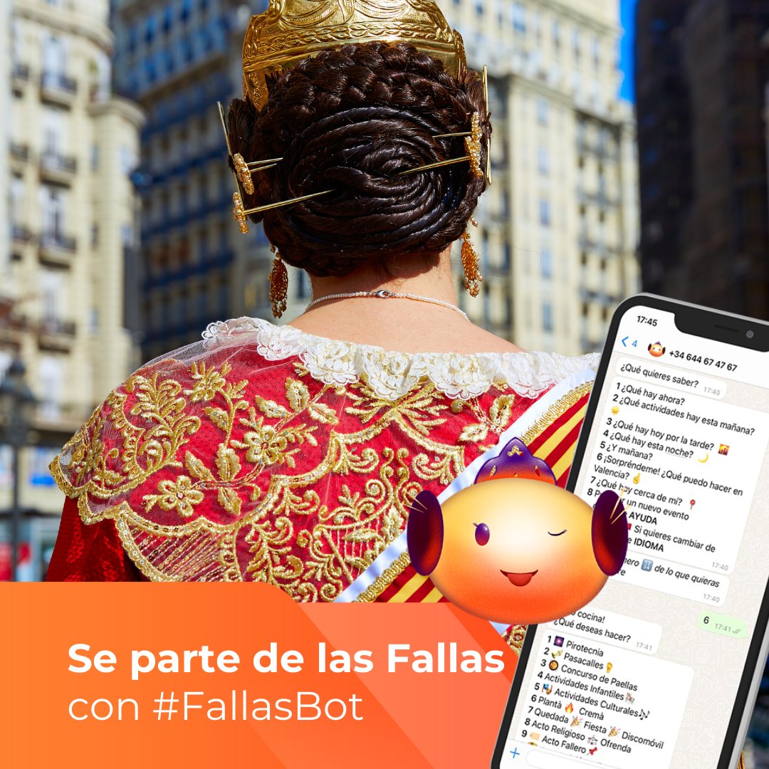 alegibre's tweet photo. Toda la información que necesitas para las #fallas2022 la encuentras en #fallasbot el asistente virtual por WhatsApp gratis! https://t.co/3NeZ363ZCG!!! https://t.co/JWZO5M2NI6