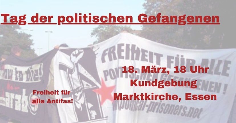 „Zeigen wie ihnen, dass auch die dicksten Mauern uns nicht trennen können!“ Heute raus auf die Straße gehen Repressionen im Kampf gegen den Faschismus und das Kapital ✊#antifa #TagDerPolitischenGefangenen #freeallantifa #FreeAllPoliticalPrisoners #antika