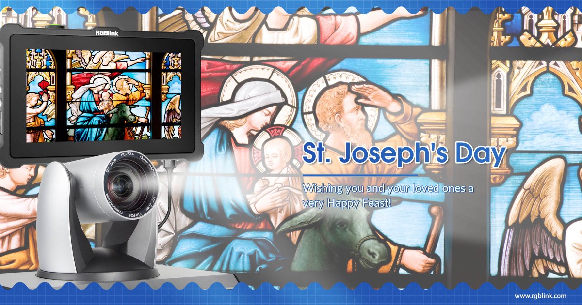 RGBlink's tweet photo. On this special occasion of Saint Joseph’s Day☀️ Wishing you and your loved ones a very Happy Feast!!!🥳
#streaming #RGBlink #TAO1tiny #NDI #NDI5 #decorder #seamless #H264 #H265 #YUV442 #HDMI #video #HouseOfWorship #churchonline https://t.co/j1GbM4CBcZ