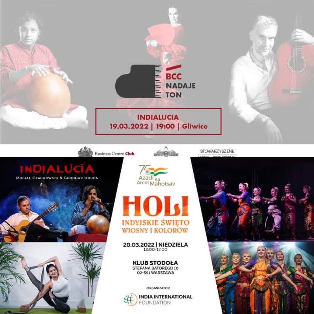Ghatam GiridharUdupa (@ghatamudupa) on Twitter photo Wish you all a very happy Holi:) Performing today with <a href="/czachowski/">Indialucia</a> at Rzeszów, tomorrow at Gliwice & on Sunday at Warsaw.
#Indialucia #DuetTour #Poland #Ghatam #Flamenco #MiguelCzachowski #GhatamUdupa Wish you all a very happy Holi:) Performing today with <a href="/czachowski/">Indialucia</a> at Rzeszów, tomorrow at Gliwice & on Sunday at Warsaw.
#Indialucia #DuetTour #Poland #Ghatam #Flamenco #MiguelCzachowski #GhatamUdupa