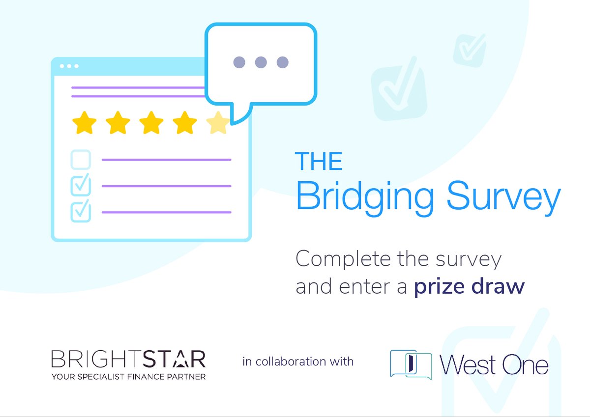 Fancy winning a £250 John Lewis Voucher?

Complete our joint #survey with Brightstar to understand the understanding the intermediary market possess in short-term finance.

Must be completed by March 31st bit.ly/3sADWk8 for your chance to win.

*For Intermediaries only!