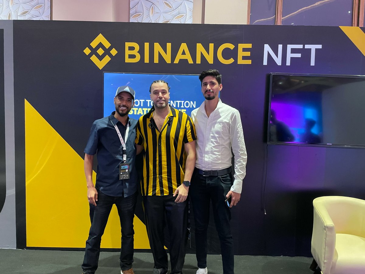 binance's tweet photo. Speakers from @TheBinanceNFT team featured at the 2022 NFT MENA Exhibit event in Bahrain! 

Ahead of the F1 season opener, the @mena_nft event aims to offer a unique and innovative experience, exploring the revolution within the art industry through NFTs. https://t.co/oKzsVSWDJn