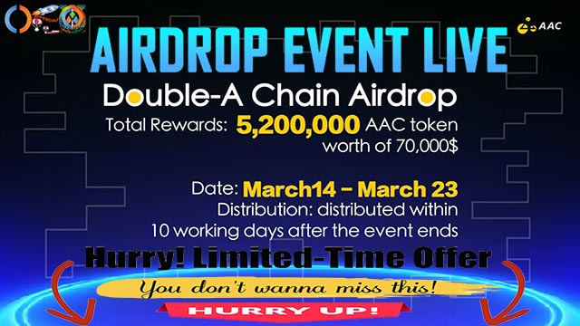 CryptoExngIndia's tweet photo. Claim Double-A Chain Airdrop of 500 #AAC Coin worth 30$ Now!

👨‍💼 Joining Reward: Get 500 $AAC ($6)

👨‍👩‍👦 Referral: 2000 $AAC ($24) for the Top 100 Referral each

❇️ Airdrop Link: "https://t.co/85hzDkeqHO"

#FreeAirdropCrypto #DoubleAChain #AcuteAngleCoin #Metaverse #WEB3 #Airdrop https://t.co/Ci7gWEBuoQ