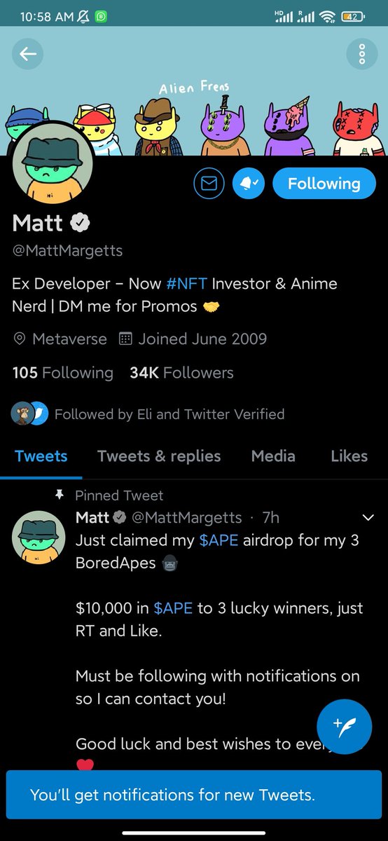_CaptainSaad's tweet photo. @MattMargetts @DecNFT Always on, hope i win https://t.co/CulkIHFHWz
