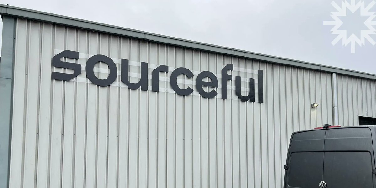 1 meter high black composite letters fixed to cladding for <a href="/sourceful/">Sourceful</a> 

#astrasigns #signage #sourceful #ecoproducts #sustainability #logo #buildingsign #ecofriendly