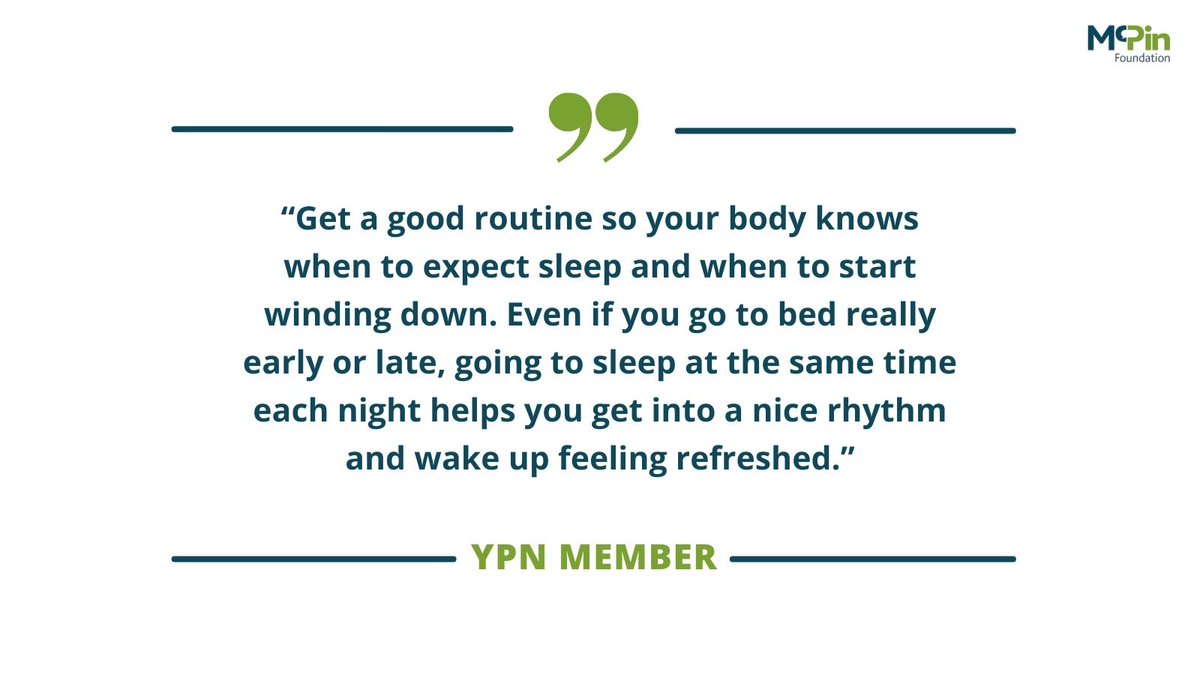 The McPin Foundation (@mcpinfoundation) on Twitter photo Do you dream of a good nightโs sleep?๐ด
Today is #WorldSleepDay & the theme is โQuality sleep, sound mind, happy worldโ, so we asked our Lived Experience Advisory Panels (LEAPs) & <a href="/McPinYPNetwork/">McPin Young People's Network</a> members to share their tips on how to catch the ๐คs!
Take a look ๐
<a href="/_WorldSleep/">World Sleep Society</a> Do you dream of a good nightโs sleep?๐ด
Today is #WorldSleepDay & the theme is โQuality sleep, sound mind, happy worldโ, so we asked our Lived Experience Advisory Panels (LEAPs) & <a href="/McPinYPNetwork/">McPin Young People's Network</a> members to share their tips on how to catch the ๐คs!
Take a look ๐
<a href="/_WorldSleep/">World Sleep Society</a>