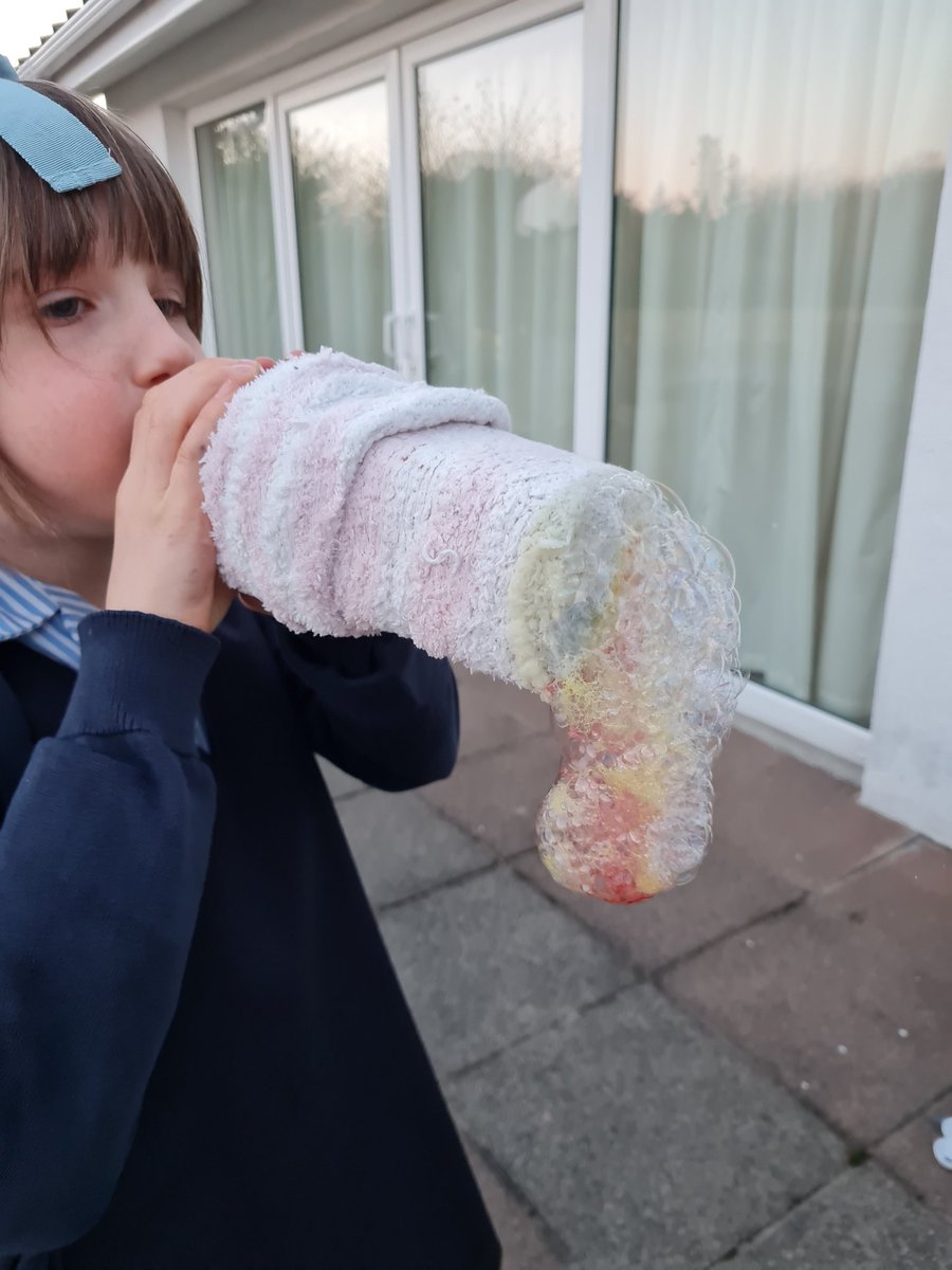 Beccsley's tweet photo. Science week at school= science at home 😁 @FCJPrimary https://t.co/n3aafnITdR