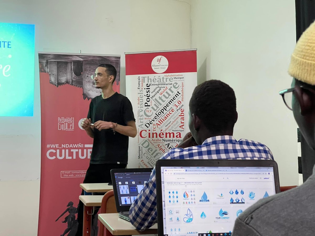 mouhammadciss's tweet photo. Merci beaucoup à l'@AfKaolack de nous avoir accueilli dans ses locaux pour deux journées de session, les 16 et 17 Mars, sur le design et le marketing digital.

L'@APassagers est soutenu pour ce programme par l'African Culture Fund - ACF. 

#WE_NDAWÑI #WeArePassagers #Sénégal https://t.co/WkwSrzfPQ0