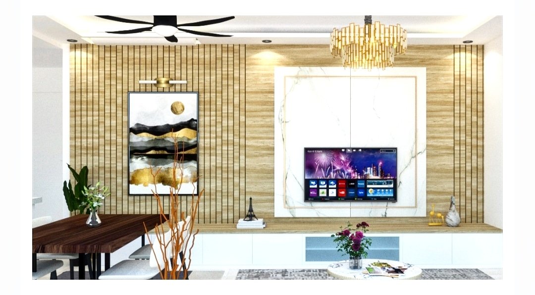 gazze7's tweet photo. Wooden fluted wall with marble effect TV panel.

Our ongoing project in Continew Residensi, Jalan Tun Razak.

TFH Arts, Living Hall.

#theflyinghome #interiordesign #decoration #livinghall #flutedwalls #tvpanel https://t.co/AEhw3OxSw7