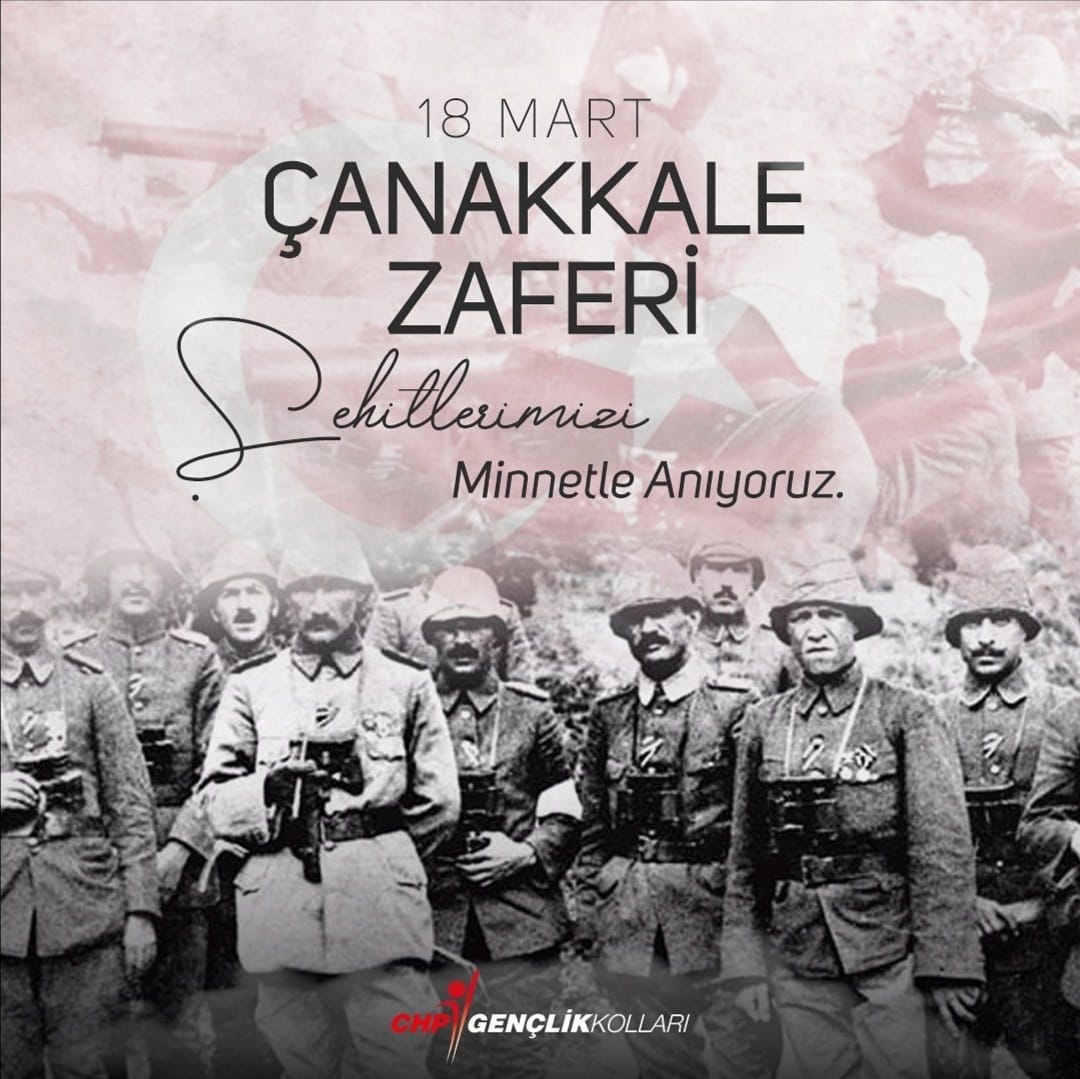 Başta Ulu Önderimiz Gazi Mustafa Kemal Atatürk olmak üzere Çanakkale’yi geçilmez kılan aziz şehitlerimizi rahmet ve minnetle anıyoruz.

18 Mart Çanakkale Zaferimizin 107. Yılı kutlu olsun! 

#ÇanakkaleGeçilmez