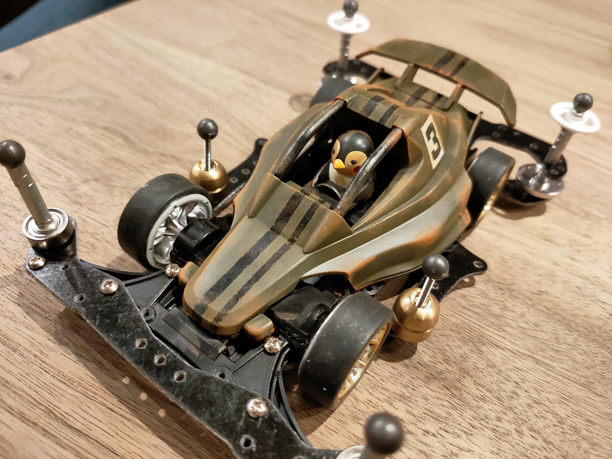 レア　カープミニ四駆+カープザクⅡ タミヤ 1/32 ワイルドミニ四駆 No.7 ニッサン キングキャブ Jr