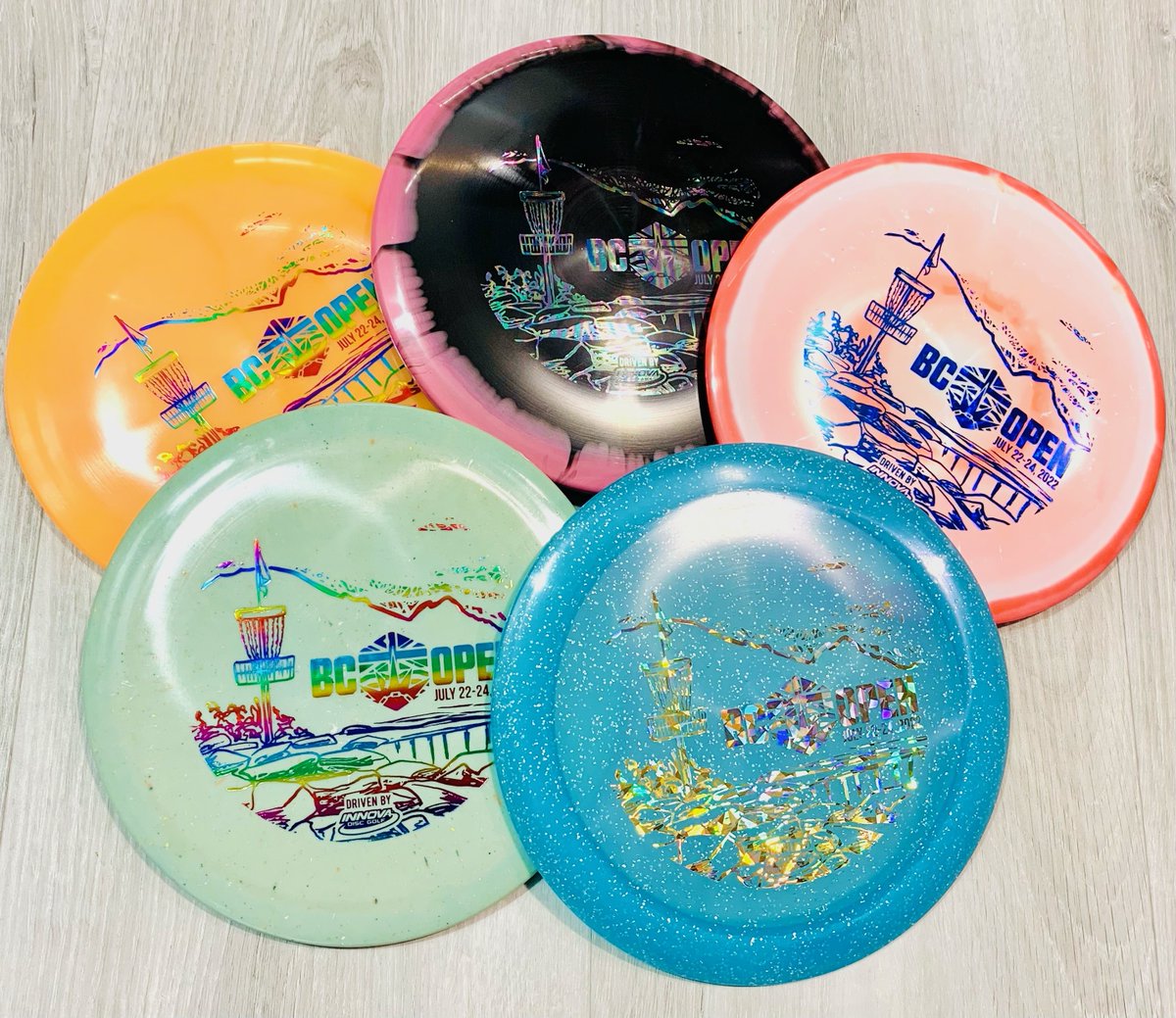 2022 BC Open fundraiser discs are now available bit.ly/3idNXxI 
#bcopenraptors #innovadiscs