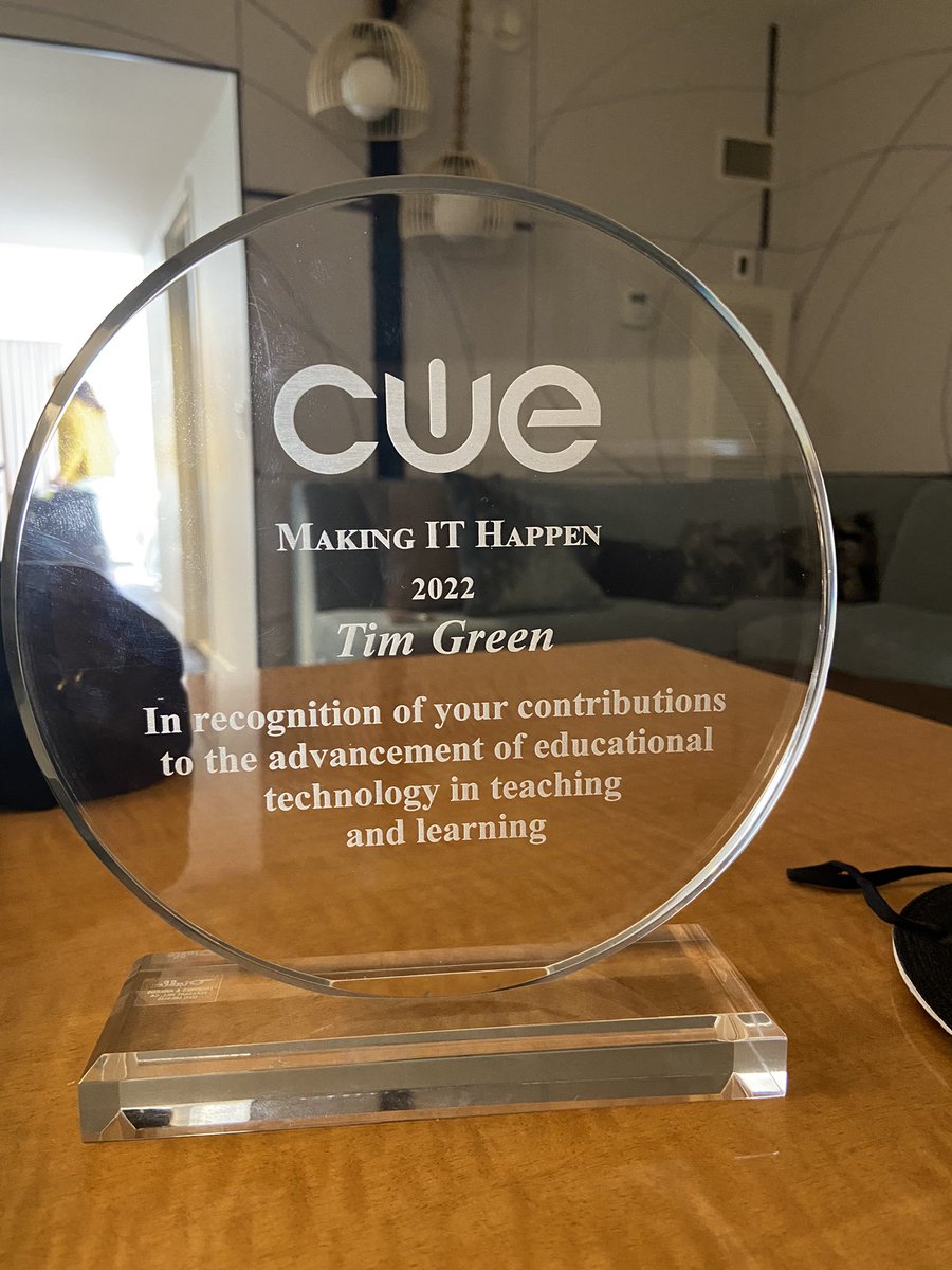 Thank you @cueinc. I’m honored to have been recognized for this award. #WeAreCUE