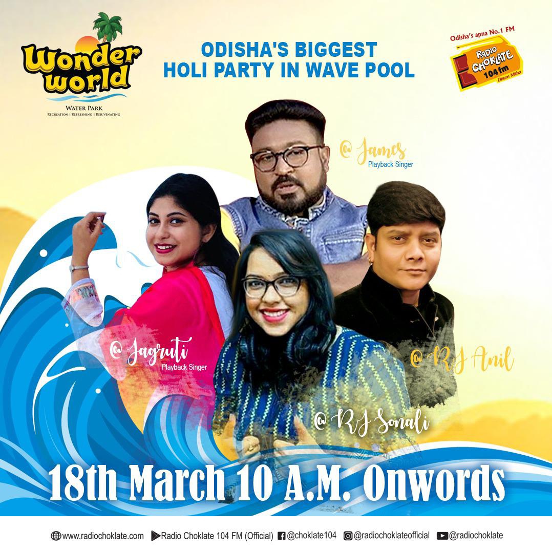 _jagrutimishra_'s tweet photo. Join us live today at Wonder World Water Park, Puri 10am onwards.
#HoliSpecial #WonderWorld #WaveParty #HoliFestival https://t.co/yFGkP47zWC
