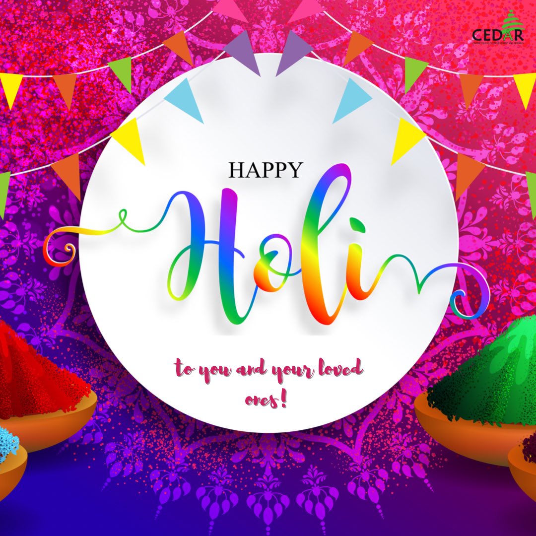 Centre for Ecology Development and Research wishes you all and your loved ones a very Happy Holi!!💕