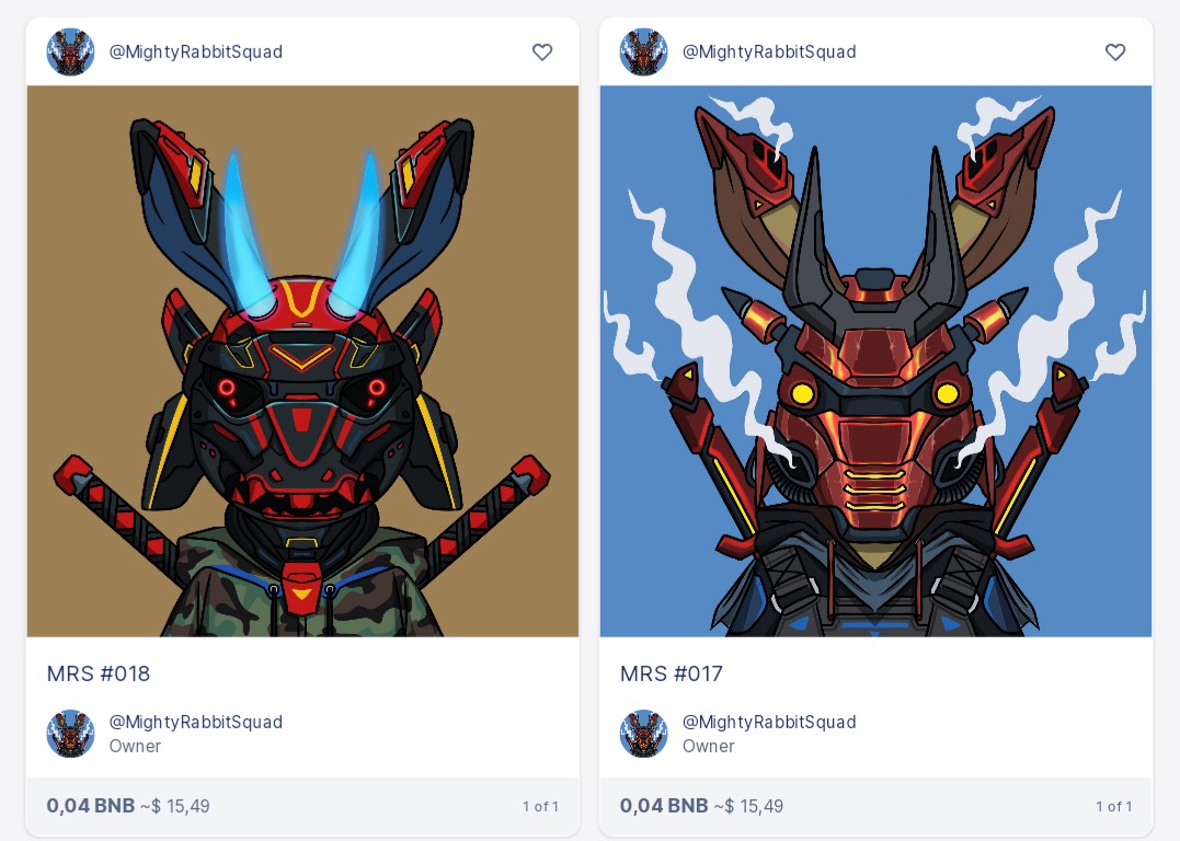 Jum'at berkah

Semoga dua samurai ini sold

New drop !!
Mighty Rabbit Squad

MRS # 017 app.pentas.io/nft/242559
MRS # 018 app.pentas.io/nft/243061

#pentas #pentasio #pentasNFT #pentasian #NFT #PentasianSupportPentasian