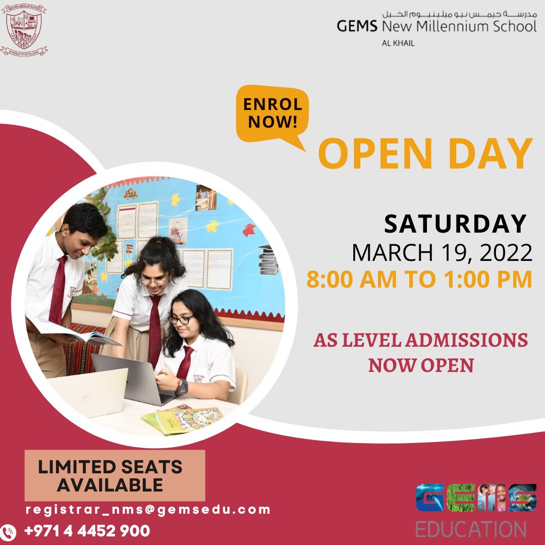 A one-stop solution for every young GenNext learners' curriculum needs. 
Explore the dual curriculum option <a href="/gemsnms_alkhail/">GEMS NMS Alkhail</a> 
AY 2022-2023!
<a href="/Fatima_Martin/">Fatima Martin</a>
