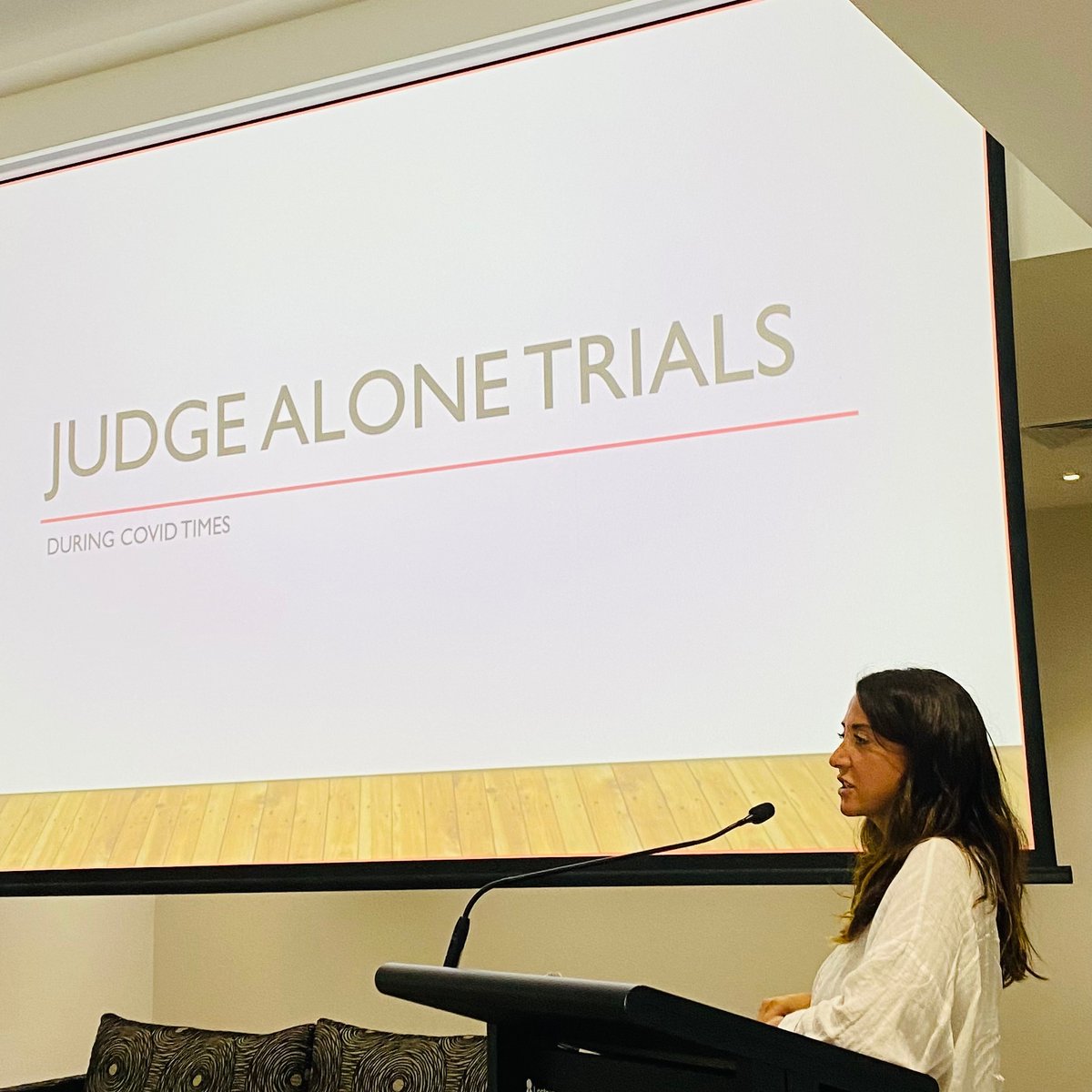 PottsLawyers's tweet photo. What an interesting presentation on Judge Alone Trials! A big thank you to Veronika Drago for your presentation today at ADLA 2022. https://t.co/M80F1uxL4h