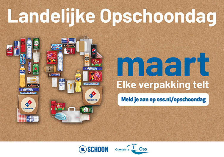 Vandaag is de laatste dag om je aan te melden! Vind jij een schone buurt ook belangrijk? Doe dan mee met de Landelijke Opschoondag op 19 maart! Met elkaar ruimen we zwerfafval op in gemeente Oss. Elke verpakking telt!

👉 Meld je aan op oss.nl/opschoondag