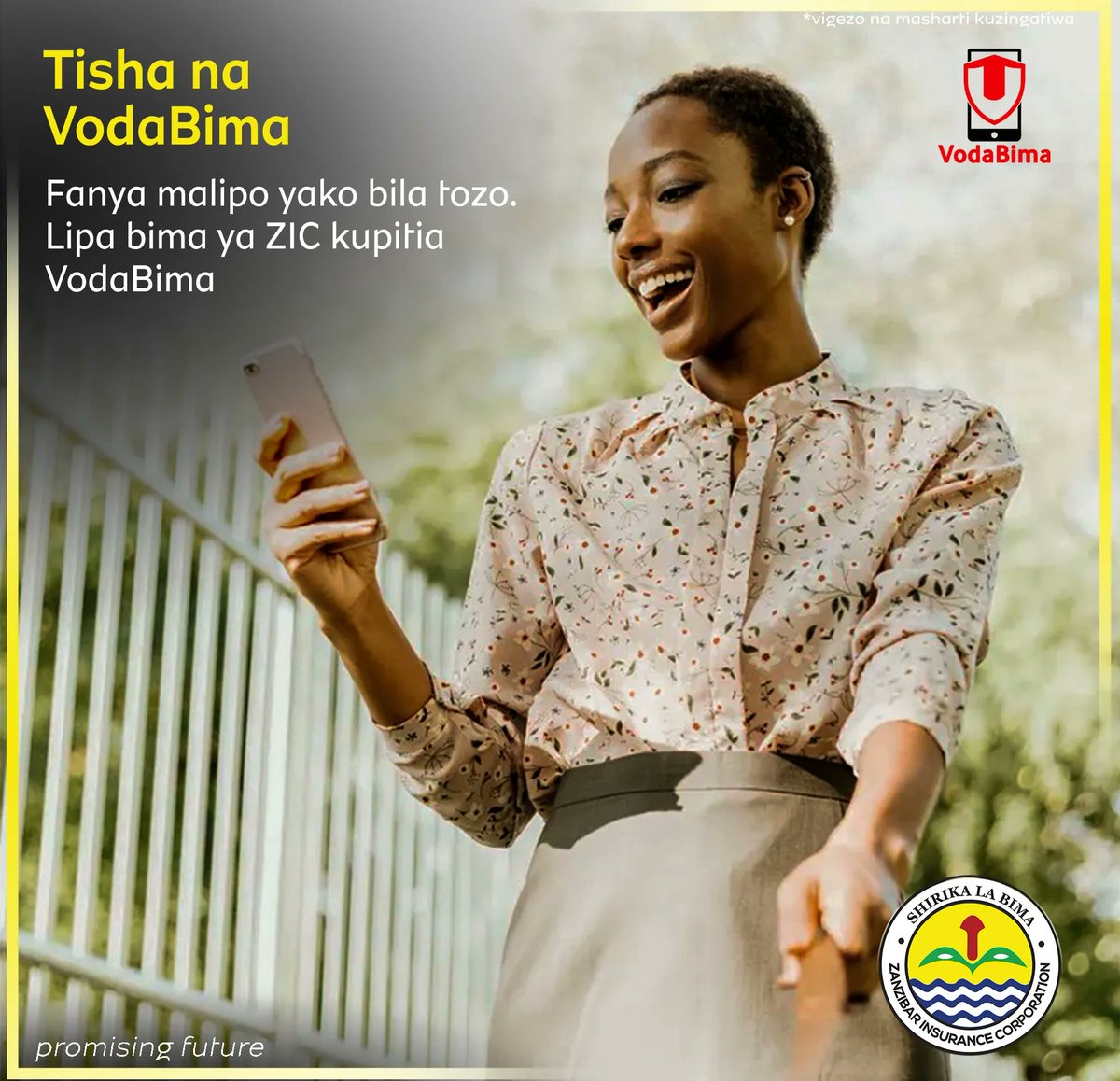 Kupitia mtandao wa Vodacom, Fuata hatua hizi kukata bima.

Piga *150*00# kisha chagua Huduma za kifedha, Chagua VodaBima, kisha chagua Nunua, Chagua Bima ndogo alafu Chagua Zanzibar Insurance Corporation (ZIC)

Tumia M-Pesa App kulipia bima kubwa 

#bimanazic #VodaBima