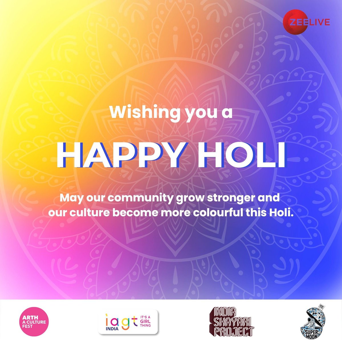 Holi brings colour and happiness in our life with the spirit of togetherness. We hope that spirit is strengthened this year ✨
.
#ZeeLive
#HappyHoli